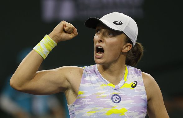 Halep a fost adevăratul test! Iga Swiatek s-a distrat cu Maria Sakkari în finala Indian Wells și urcă pe locul 2 WTA