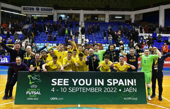 Naționala U19 de futsal a României s-a calificat la Campionatul European din Spania
