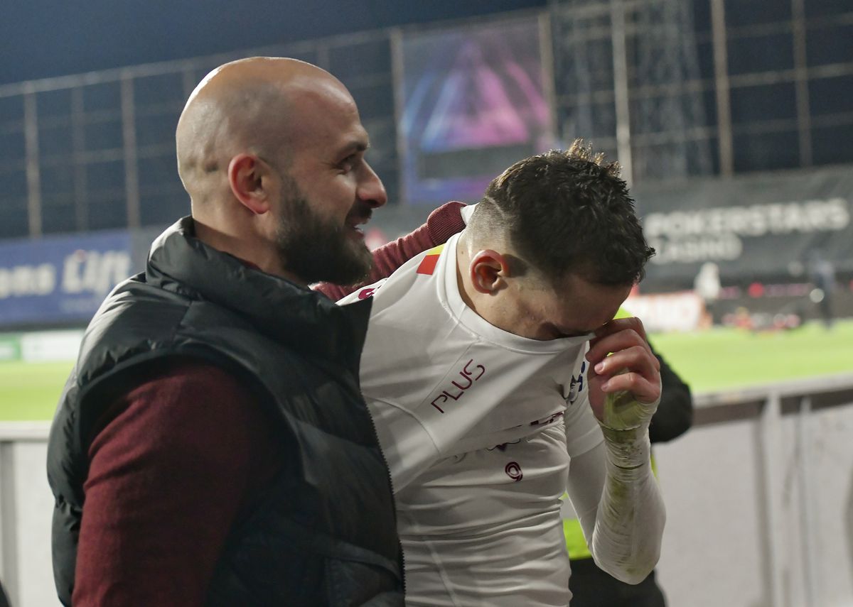 Jucătorii de la Rapid, afectați după meciul cu CFR Cluj // FOTO: Cristi Preda