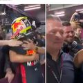 Jos Verstappen, „poker face” în timpul bucuriei lui Sergio Perez / Captură ESPN