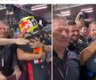 Jos Verstappen, „poker face” în timpul bucuriei lui Sergio Perez / Captură ESPN