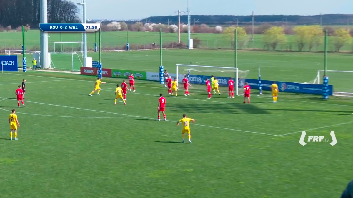 David Popa, gol direct din corner în Țara Galilor U17 - România U17