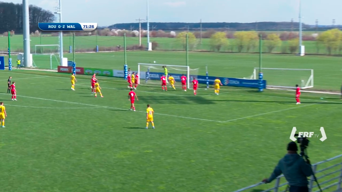 David Popa, gol direct din corner în Țara Galilor U17 - România U17