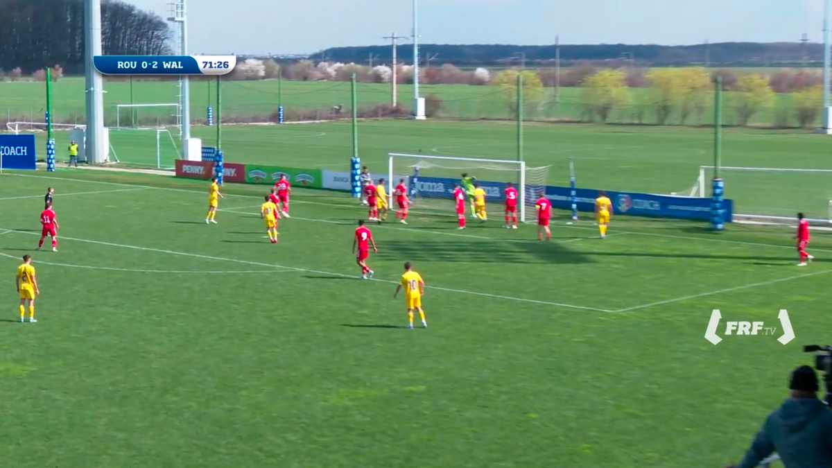 David Popa, gol direct din corner în Țara Galilor U17 - România U17