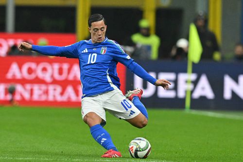 Giacomo Raspadori (40 de selecții și 9 goluri la naționala Italiei) are 18 goluri și 10 assisturi la Napoli în 109 partide / Foto: Imago