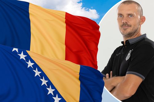 Boris Keca a prefațat duelul  Bosnia - România / Fotomontaj Diana Vasilescu (GSP)