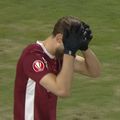 Ratarea lui Alibek Aliev în CFR Cluj - Rapid / Foto: Captură Prima Sport 1