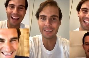 VIDEO Rafael Nadal și Roger Federer, hohote de râs în live-ul de pe Instagram: „Suntem prea bătrâni pentru astfel de lucruri” » Cum l-a „trollat” Murray pe iberic