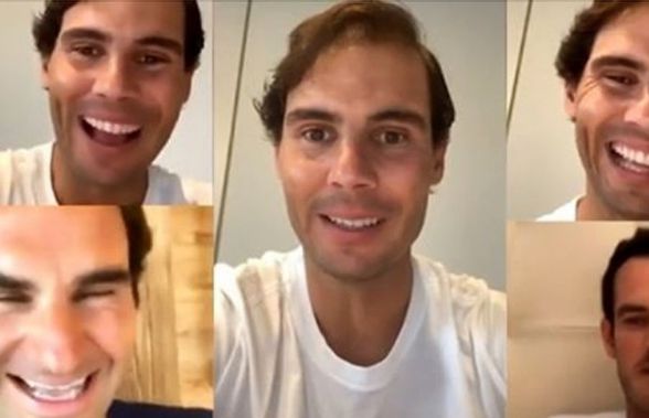 VIDEO Rafael Nadal și Roger Federer, hohote de râs în live-ul de pe Instagram: „Suntem prea bătrâni pentru astfel de lucruri” » Cum l-a „trollat” Murray pe iberic