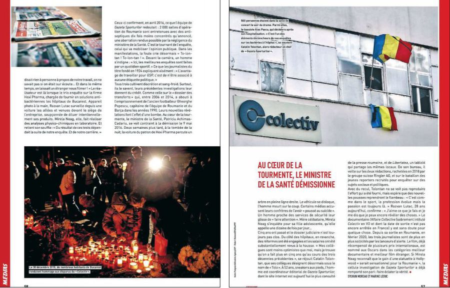Ce onoare! L’Equipe, unul dintre cele mai mari ziare ale Europei, reportaj special despre GSP și Colectiv: „Celula de investigații a Gazetei a făcut adevărul să explodeze”