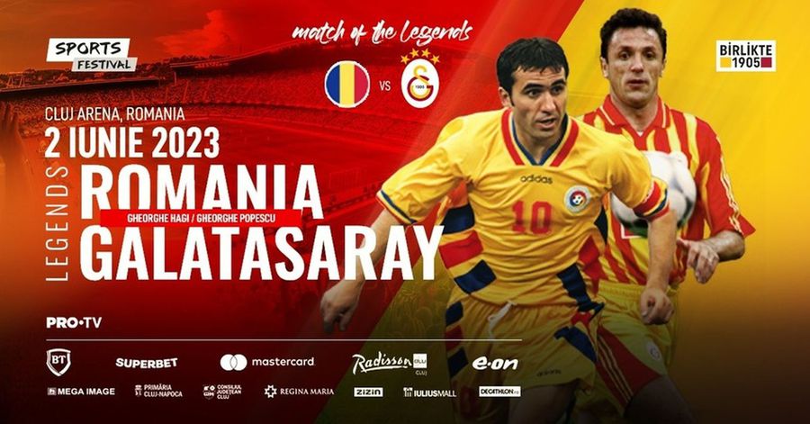 Gică Hagi și Gică Popescu vor juca într-un meci demonstrativ între legendele naționalei și legendele lui Galatasaray » Când va avea loc evenimentul + Prețurile tichetelor