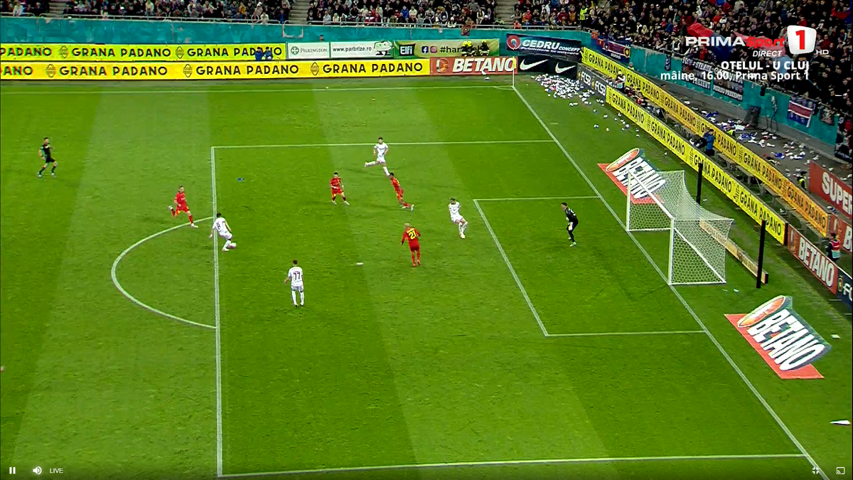 Gol anulat în FCSB - Rapid