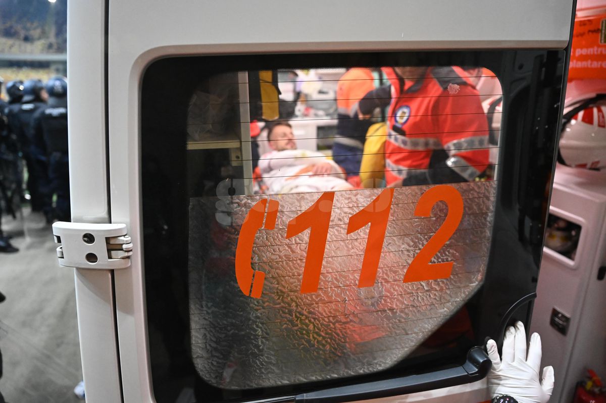 Scene revoltătoare pe Arena Națională » Jandarmii, nevoiți să intervină cu scuturile în momentul accidentării lui Hromada