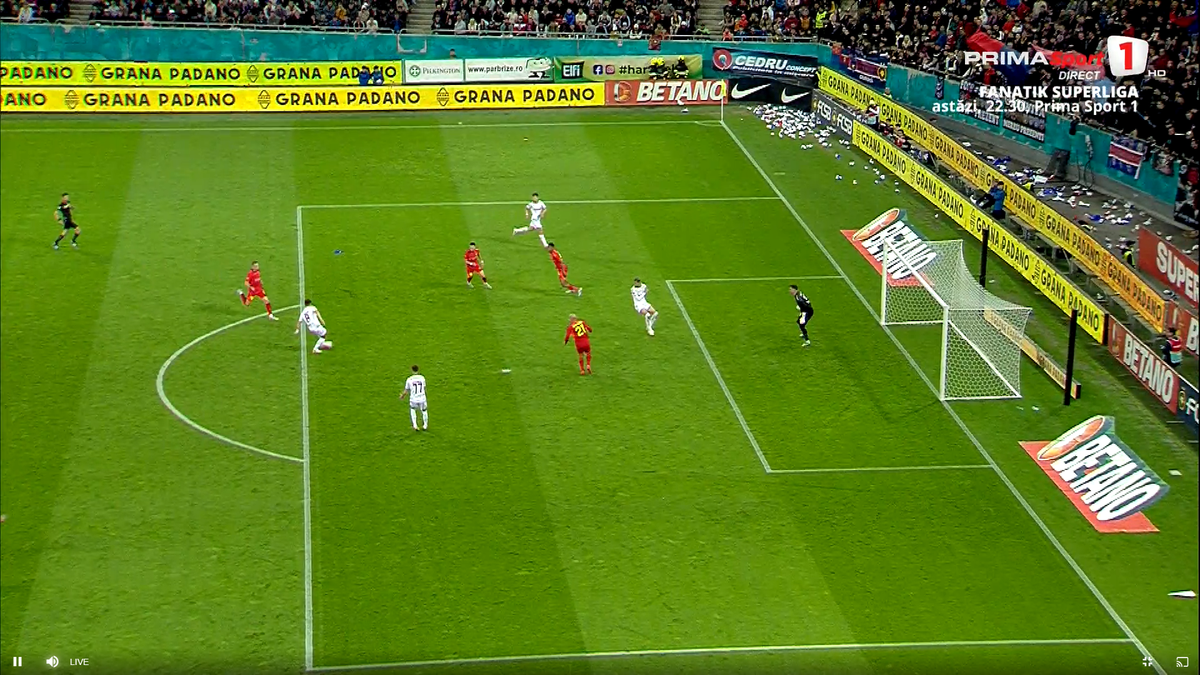 Gol anulat în FCSB - Rapid