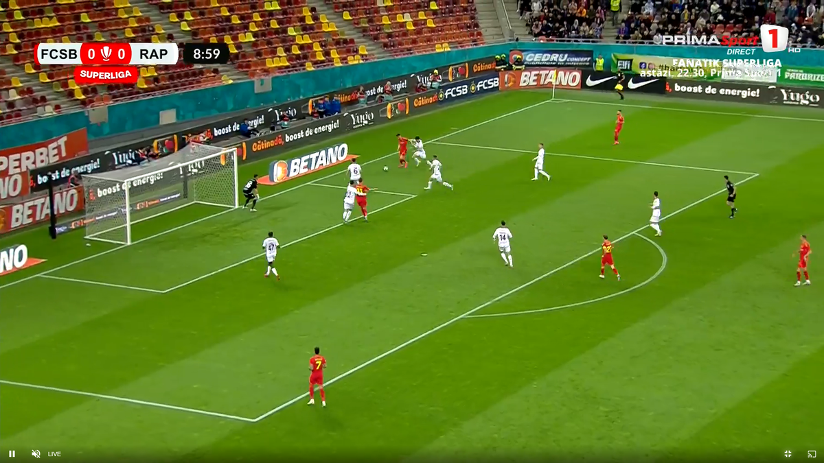 3 goluri în 6 minute la FCSB - Rapid