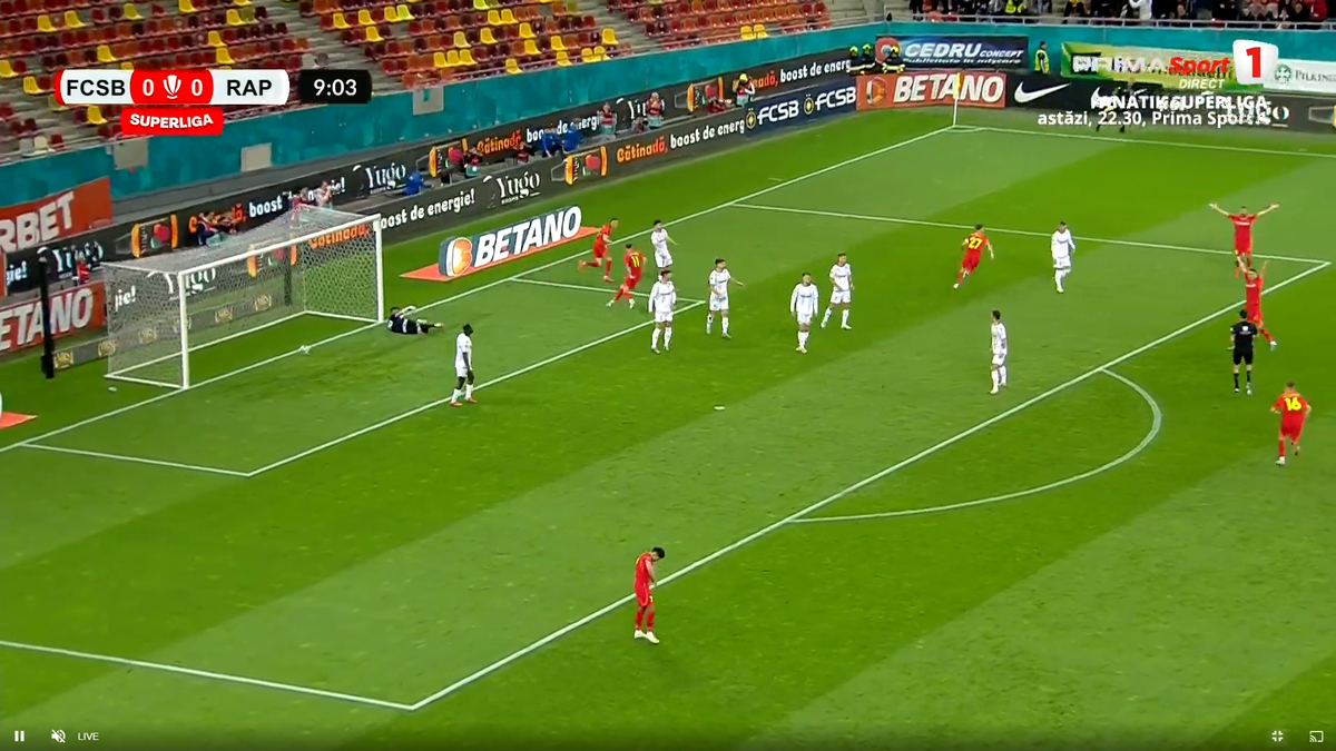 3 goluri în 6 minute la FCSB - Rapid
