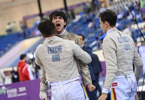 Echipa de sabie juniori a României și-a asigurat medalia de argint la Campionatele Mondiale de la Riad! Băieții luptă pentru aur de la ora 17:35, cu SUA