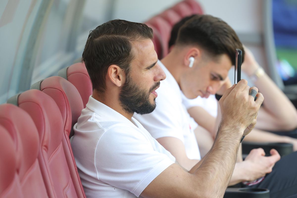 Imagini de la încălzire înainte de FCSB - CFR Cluj