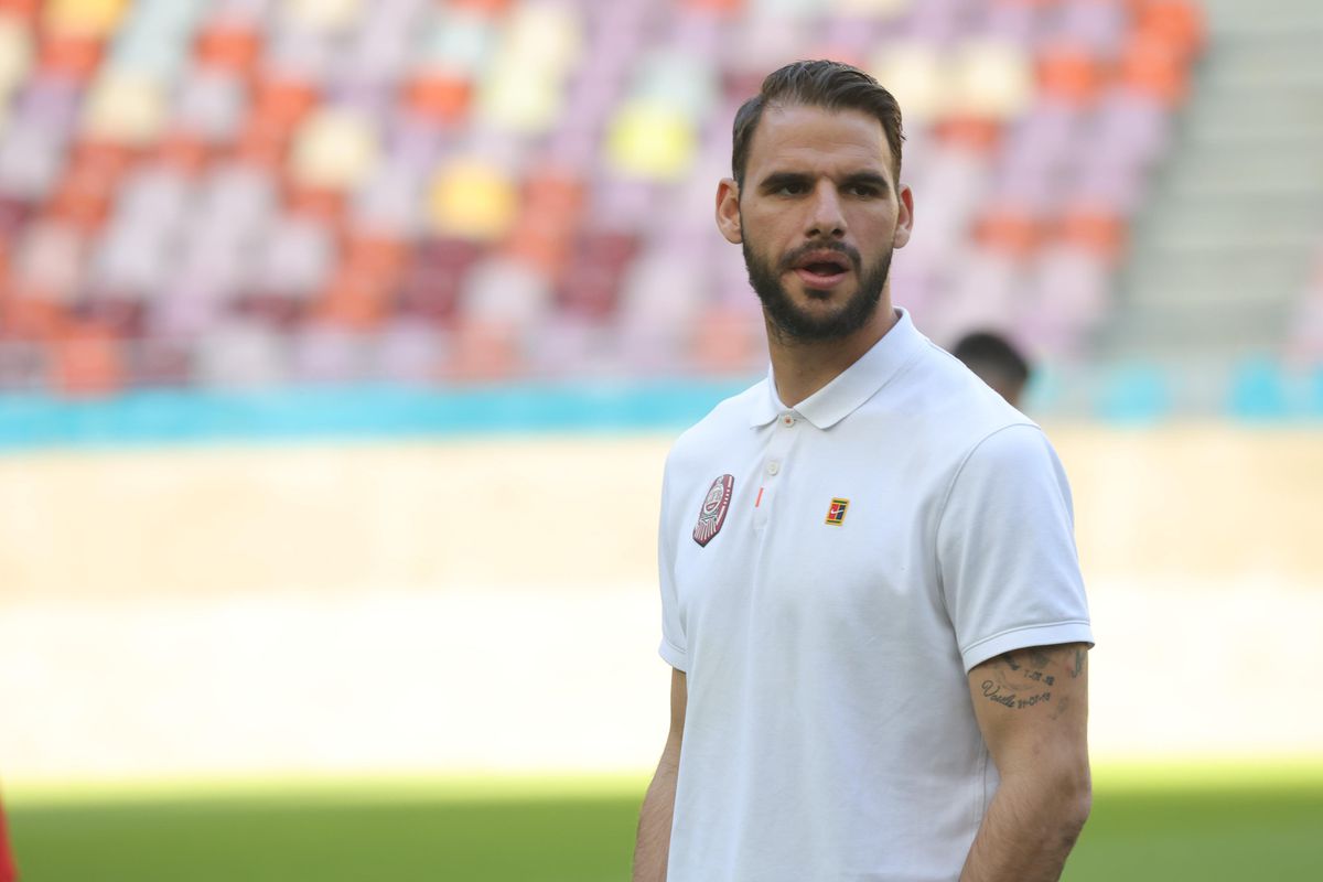 Imagini de la încălzire înainte de FCSB - CFR Cluj