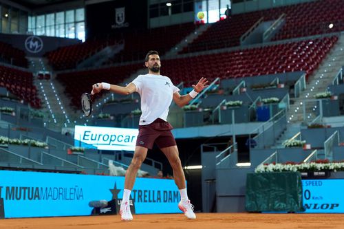 Novak Djokovic antrenându-se la Caja Magica Foto: Mutua Madrid Open