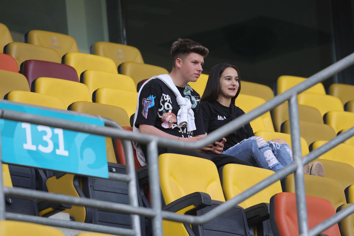 Imagini de la încălzire înainte de FCSB - CFR Cluj