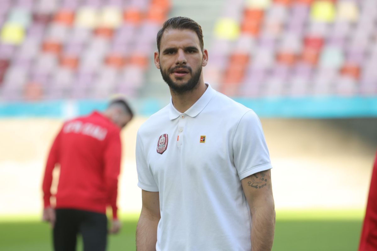 Imagini de la încălzire înainte de FCSB - CFR Cluj