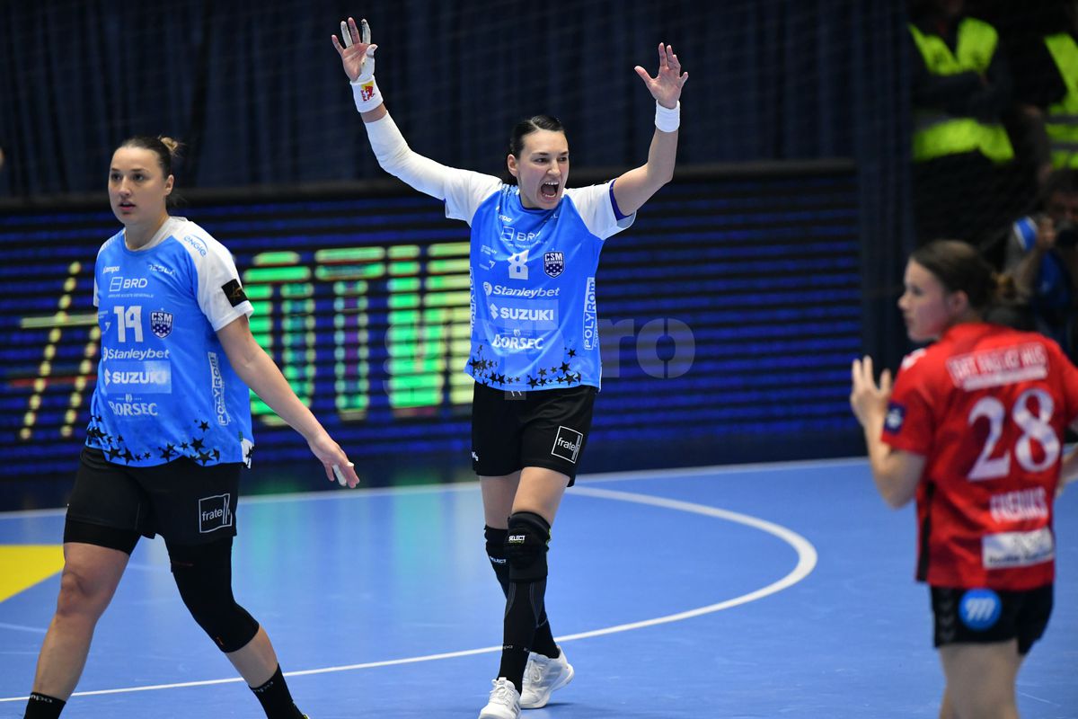Final dramatic în CSM București - Esbjerg » Revenire fantastică în repriza a doua într-un meci special pentru Cristina Neagu