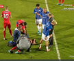 David Miculescu s-a accidentat în Farul - FCSB // FOTO: captură Prima Sport