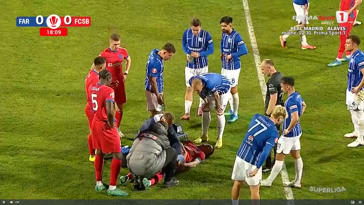 David Miculescu s-a accidentat în Farul - FCSB