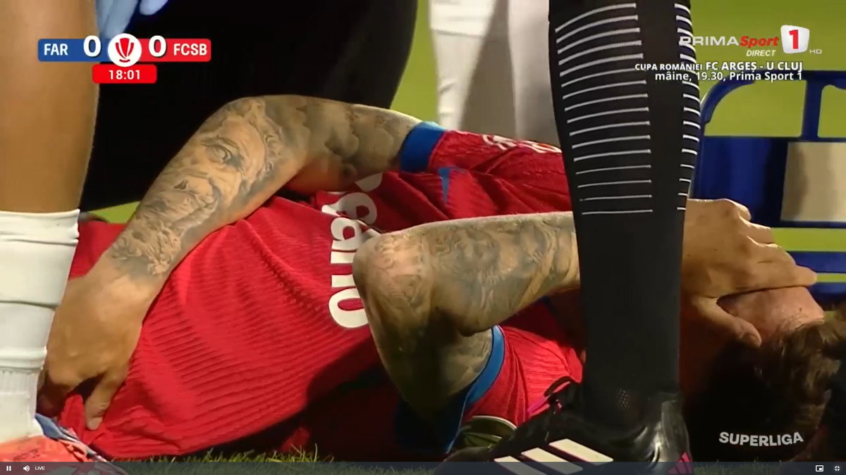David Miculescu s-a accidentat în Farul - FCSB