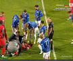 David Miculescu s-a accidentat în Farul - FCSB // FOTO: captură Prima Sport