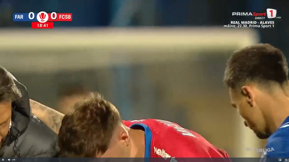David Miculescu s-a accidentat în Farul - FCSB