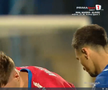David Miculescu s-a accidentat în Farul - FCSB // FOTO: captură Prima Sport