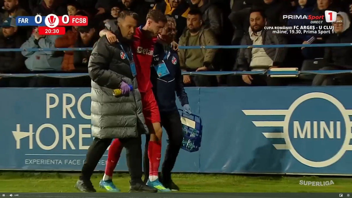 David Miculescu s-a accidentat în Farul - FCSB