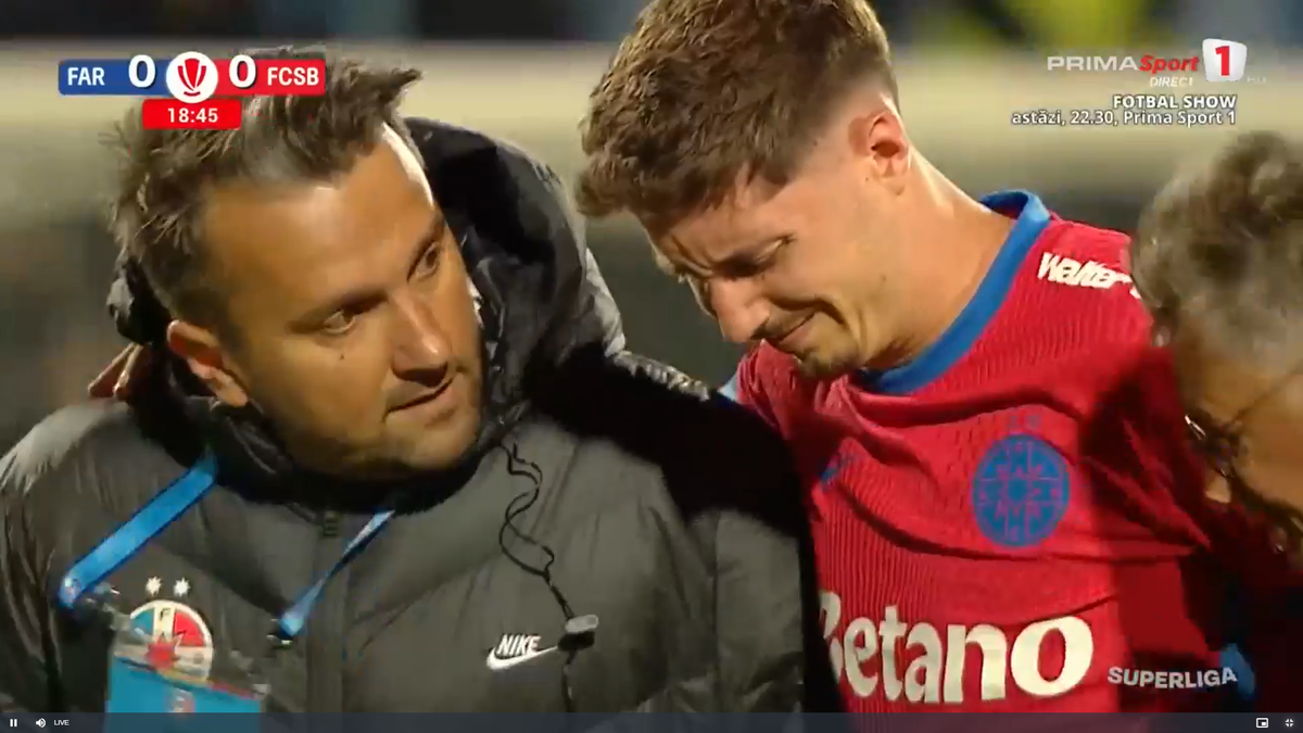 David Miculescu s-a accidentat în Farul - FCSB