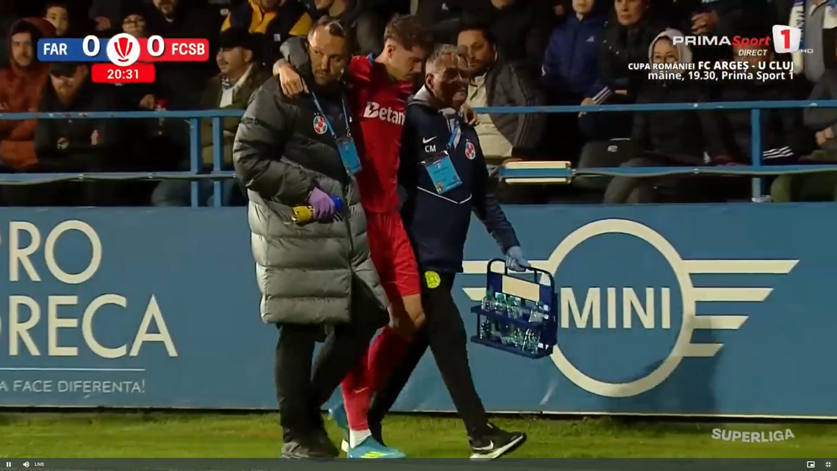 David Miculescu s-a accidentat în Farul - FCSB