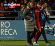 David Miculescu s-a accidentat în Farul - FCSB // FOTO: captură Prima Sport