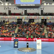 Video educativ difuzat pe cubul TeraPlast Arena, înainte și la pauza meciului Gloria Bistrița - Brest