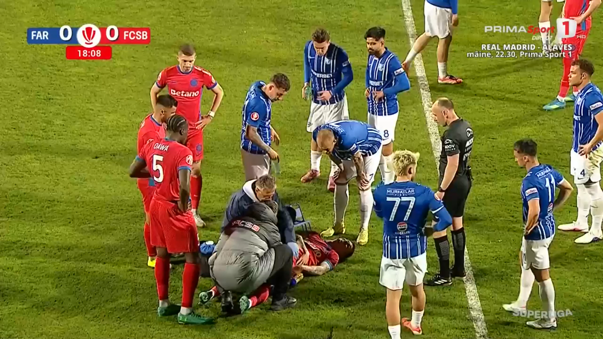 David Miculescu s-a accidentat în Farul - FCSB