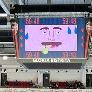Video educativ difuzat pe cubul TeraPlast Arena, înainte și la pauza meciului Gloria Bistrița - Brest