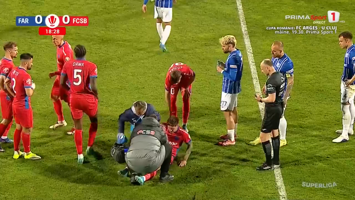 David Miculescu s-a accidentat în Farul - FCSB