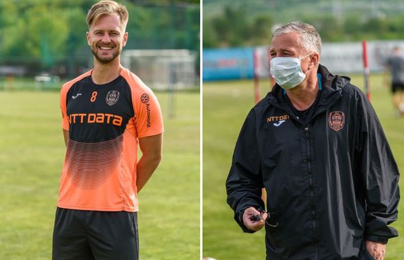 FOTO CFR Cluj a reluat pregătirile! Dan Petrescu, singurul cu mască la antrenament