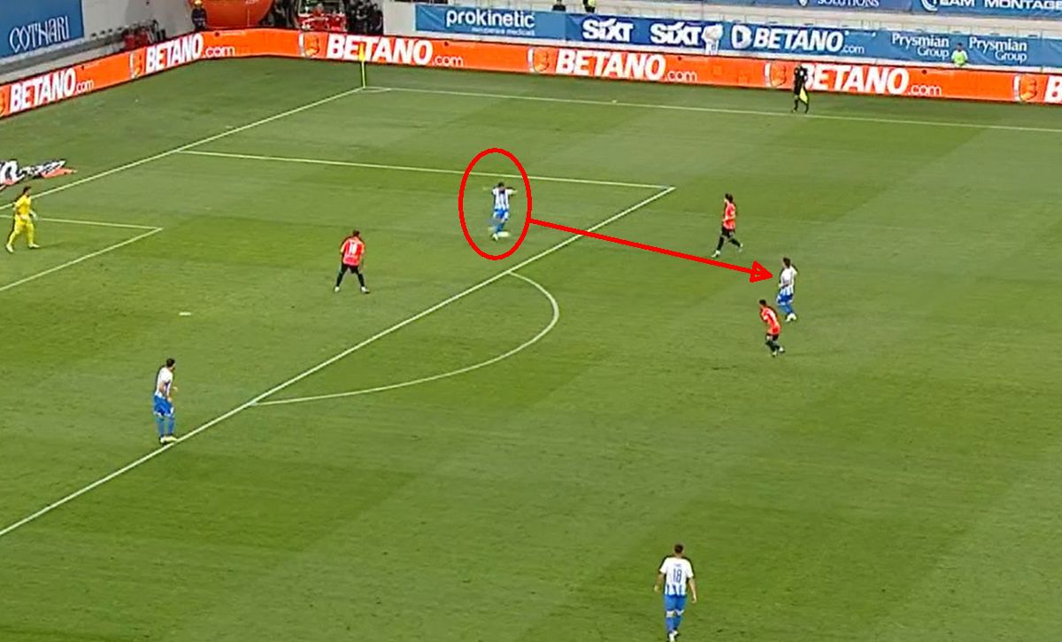 Gafă comică la golul marcat de Jefte în poarta lui CSU Craiova » Nistor, „vânat” de Marius Constantin