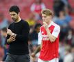 Nottingham a învins-o pe Arsenal, scor 1-0, în penultima rundă a sezonului din Premier League, iar Manchester City a devenit matematic campioană. Mikel Arteta (41 de ani), antrenorul „tunarilor”, i-a felicitat pe „cetățeni”.