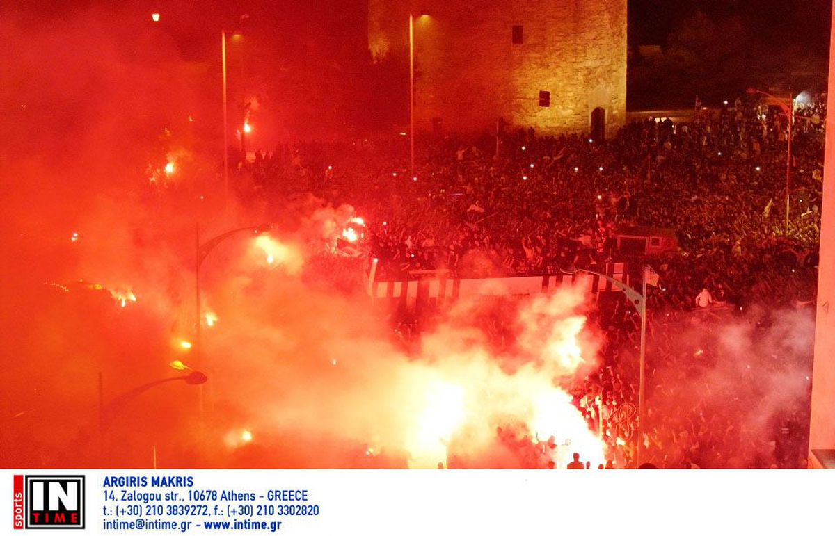 PAOK, sărbătoare pe străzile din Salonic