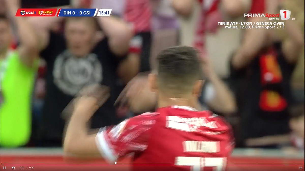 Rafală de ocazii în 300 de secunde pentru Dinamo » Ștefan Bănică Jr. și-a pus mâinile în cap + Ce a făcut Tamaș