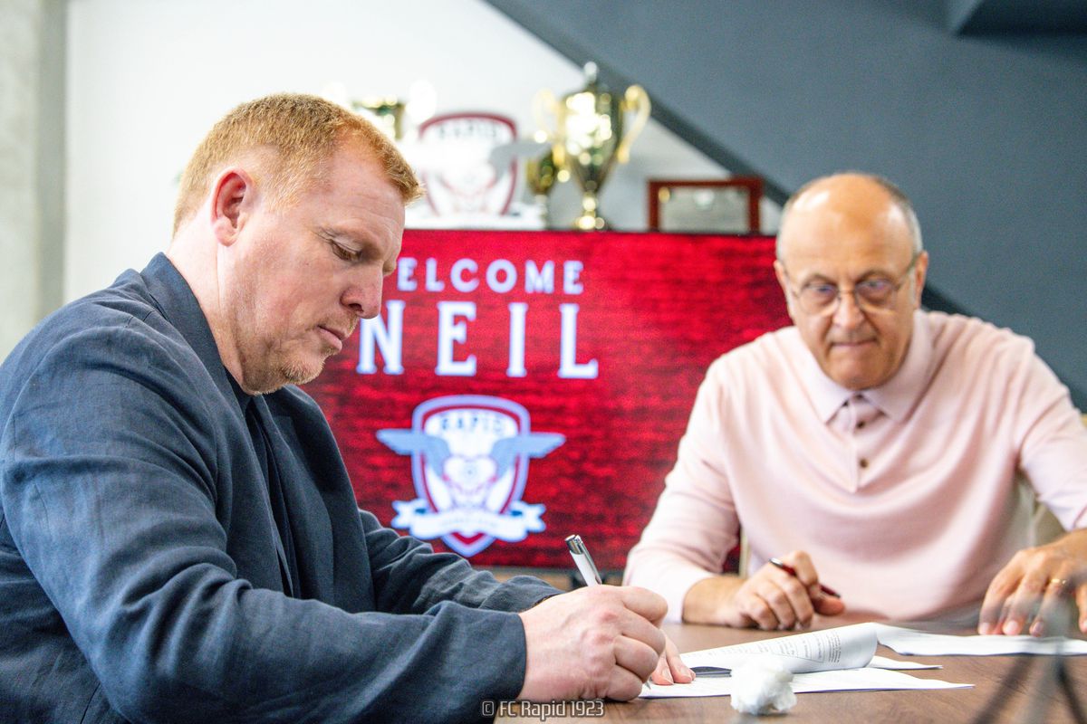 Neil Lennon, prezentat oficial la Rapid