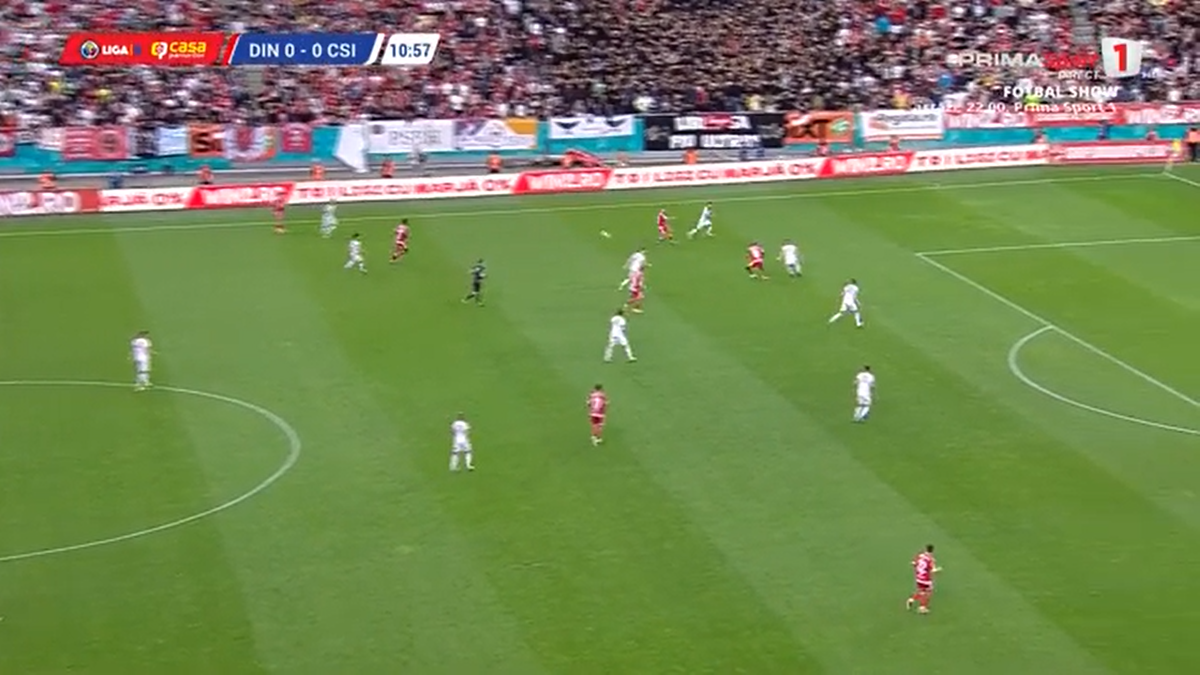 Rafală de ocazii în 300 de secunde pentru Dinamo » Ștefan Bănică Jr. și-a pus mâinile în cap + Ce a făcut Tamaș