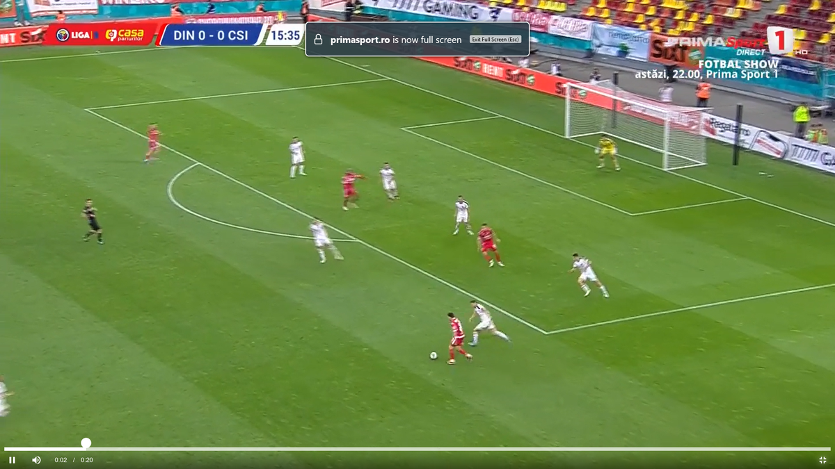 Rafală de ocazii în 300 de secunde pentru Dinamo » Ștefan Bănică Jr. și-a pus mâinile în cap + Ce a făcut Tamaș