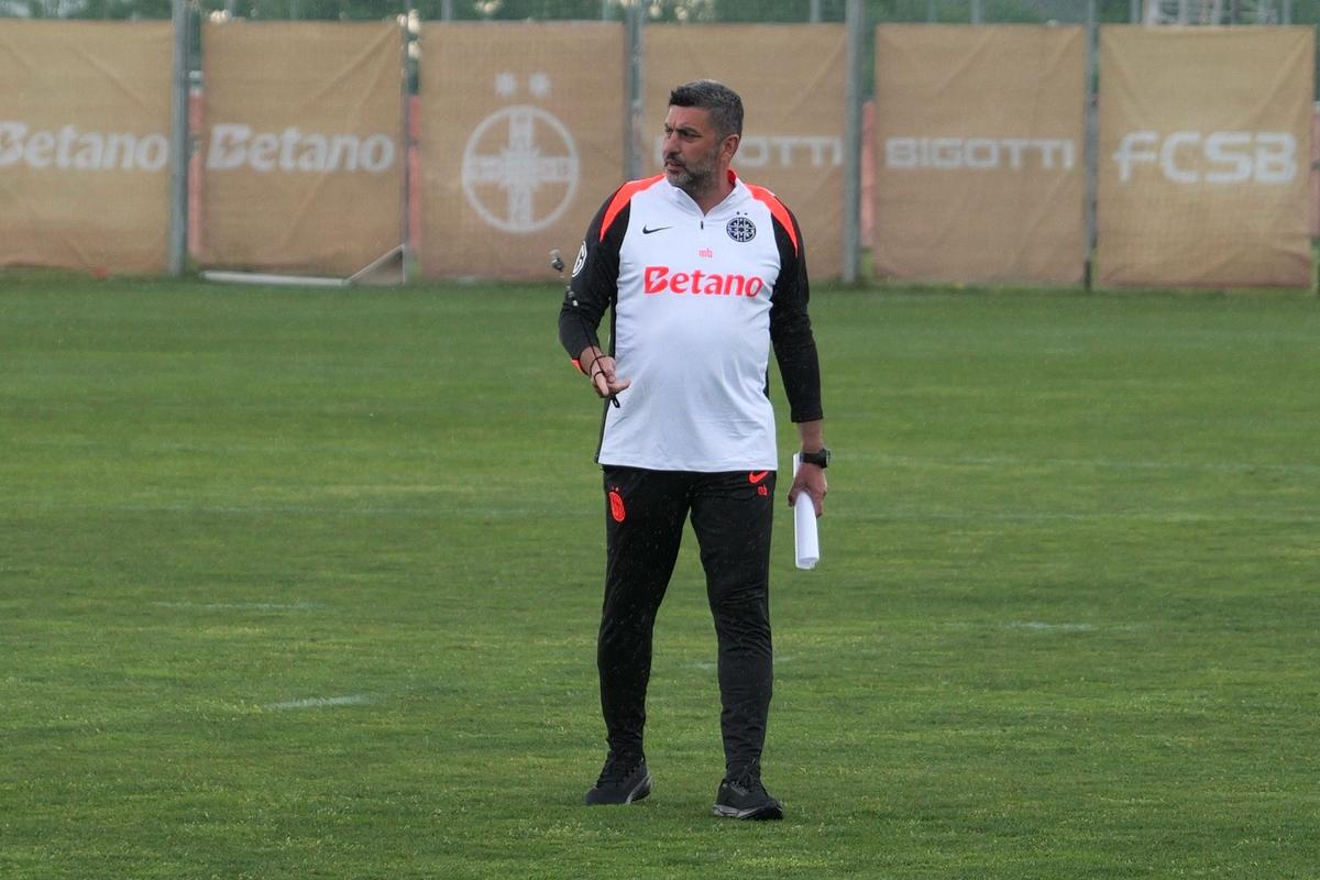 Ploaie torențială la primul antrenament al lui Marius Baciu la FCSB: ce s-a întâmplat la Berceni